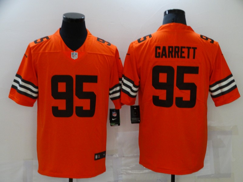 Men's Cleveland Browns Myles Garrett #95 Orange Jersey